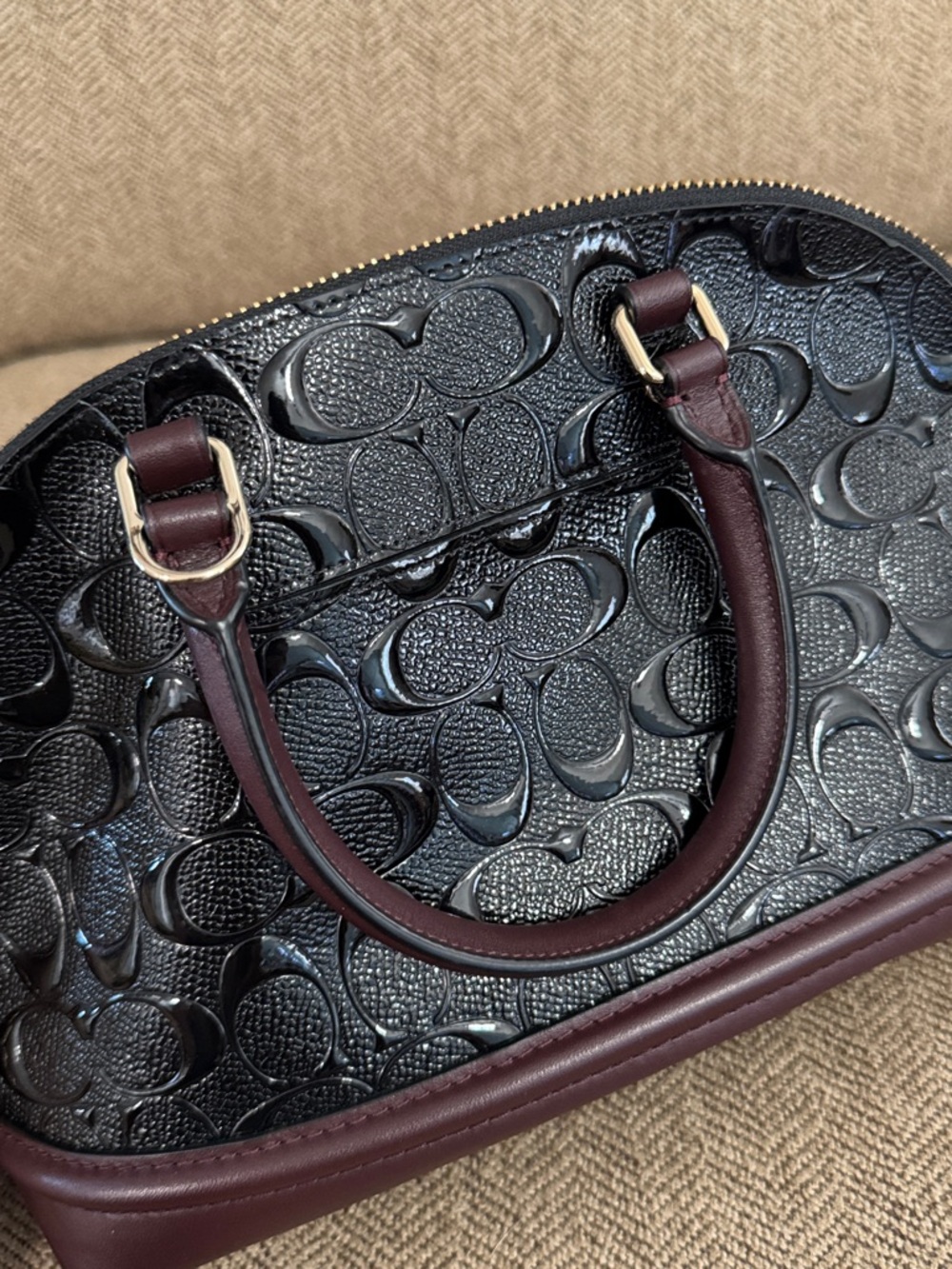 Coach Sierra satchel embossed leather signature C pattern - Picture 14 of 16
